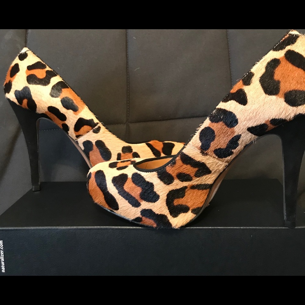 Animal Print Pony Hair Shoes Size 8B